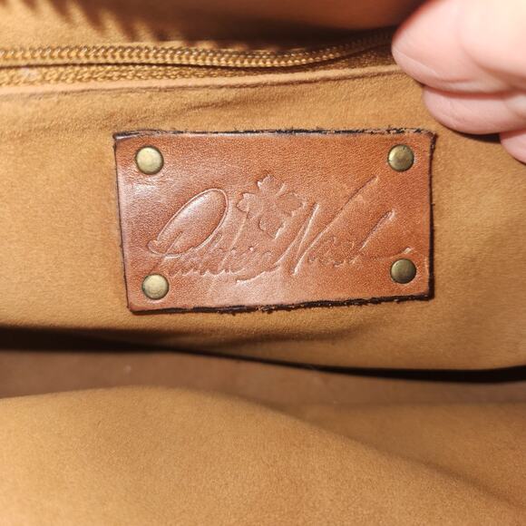 Patricia Nash Purse Leather London Saddle Bag Brown Crossbody - Picture 14 of 16